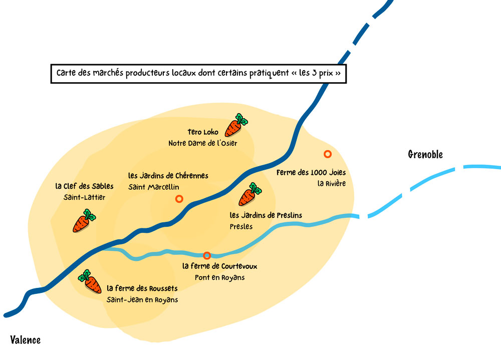 Carte_Marche-3-prix cartographie des marchés qui utilise le dispositif 3 prix